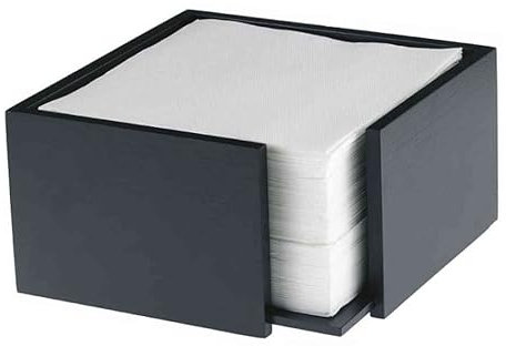 Leone srl PORTATOVAGLIOLI Bamboo CM.19X19X10h Nero APPARECCHIARE