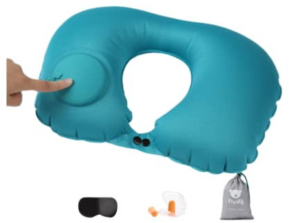 HFYMXNB Cojín Cervical Inflable, Almohada Inflable en Forma de Almohada de Viaje, Almohada Cervical de Viaje Inflable,para Soporte Ligero en Aviones, Coches, Trenes, Autobuses y en Casa