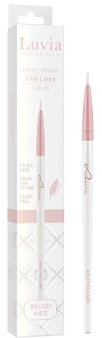 Professioneller Make-up Pinsel Luvia, Eyeliner Schminkpinsel, Lidstrich Pinsel, Augenpinsel, veganer Kosmetikpinsel, 412 // Fine Liner - Candy