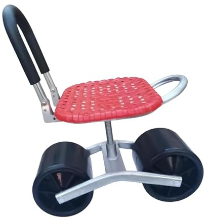 Carrello da giardino mobile, regolabile in altezza, sgabello da giardinaggio regolabile, sgabello da giardinaggio resistente, con ruote per piantare, campo