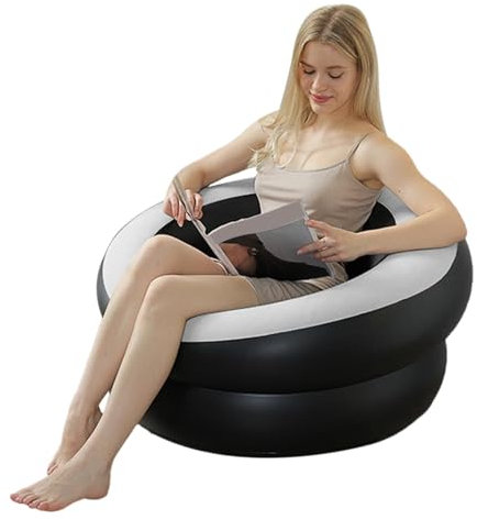 Vibhgtf Aufblasbarer Sitzsack, aufblasbar, zum Campen, aufblasbares Sofa für den Innenbereich, tragbares aufblasbares Sofa, für Camping, Angeln,