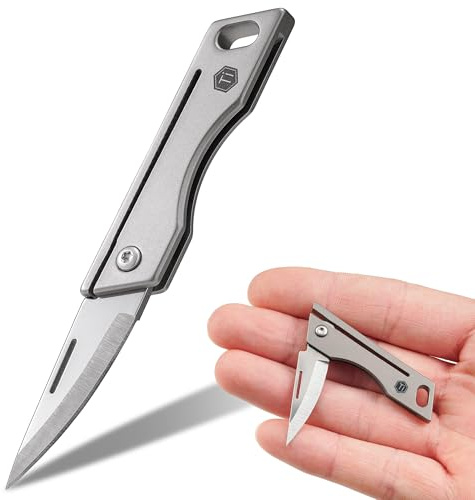 KeyUnity Mini-EDC-Messer – Kompaktes Titan-Klappmesser, perfekt für Alltag und Outdoor (KK06)