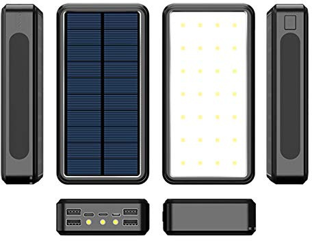 Banque d’Alimentation 1 pièce téléphone Portable Solaire Chargeur Rapide Banque d’Alimentation de Voyage Chargeur de téléphone Portable de Grande capacité Batterie Externe