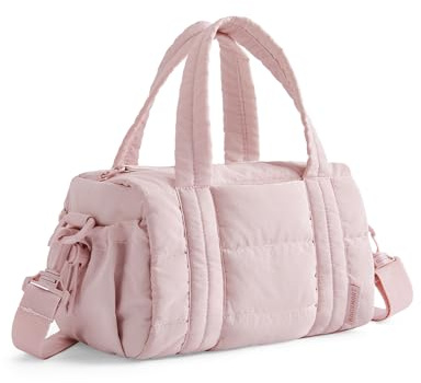 BAGSMART Reiki Mini sportväska för kvinnor, liten resväska med avtagbar rem, miniaxelväskor för kvinnor, 5 l axelväska (25 x 15 x 15 cm), ROSA, Mini-5L