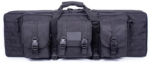Doppelgewehrkoffer Tasche,Lange Jagdtasche,Outdoor Taktischer Waffenkoffer,Gewehrtasche 2 langwaffen,Waffentasche für Langwaffen Abschließbar für Outdoor Tactical Gewehr
