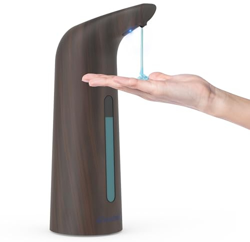 Greatmay Automatic Soap Dispenser with 4 Adjustable Levels, 400 ml Electric Liquid Soap Dispenser, IPX6 Waterproof, Battery-Operated Disinfectant Dispenser for Bathroom, Kitchen