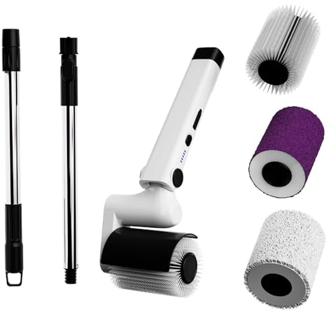 mophrati Brosse de nettoyage efficace, autolaveuse électrique facile à utiliser avec têtes interchangeables, moteur puissant et ABS polyvalent