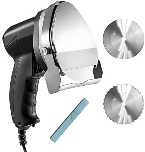 COAKUE Cortador de Kebab eléctrico portátil de 80 W, Cuchillo de Corte eléctrico Profesional, para Kebab y Gyros, Acero Inoxidable Wired