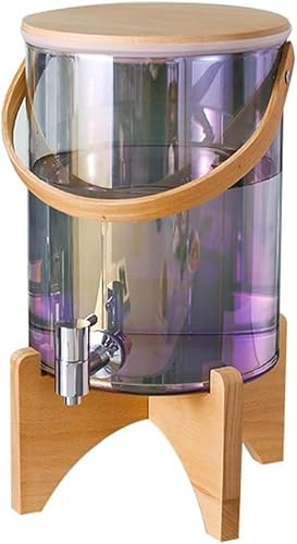 Bottiglia di Acqua Fredda di Grande capacità con Rubinetto Distributore Portatile di Bevande in Vetro Secchio per Acqua Fredda per Uso Domestico Distributori di Bevande per Feste, Colorful, 7.1L