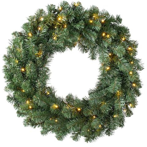 Pine Kranz, Künstlicher Türkranz, Soft Nadel PVC, Künstlicher Türkranz, Durchmesser 40 cm, Weihnachts Deko Türkranz Für Weihnachten Advent Winter