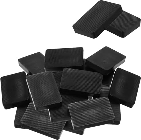 30 Pièces Cales en Plastique, Entretoises Plastique en Reglage, 60 x 40 x 10 mm Cale Menuiserie Carrelage, Kit D'entretoises Cales Fenetre, Bloc D'espacement Plates, Pour Cabinet, Fenêtre, Noir