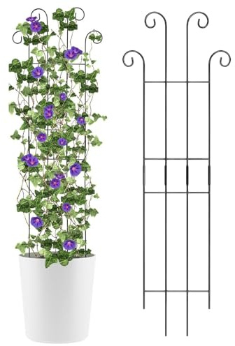 Generico Enrejado para plantas de interior – Auxilio para escalada de metal 82 x 27 cm de hierro | Enrejado para plantas de interior de jardín | modular para tornillos de Monstera, Rose, clemati