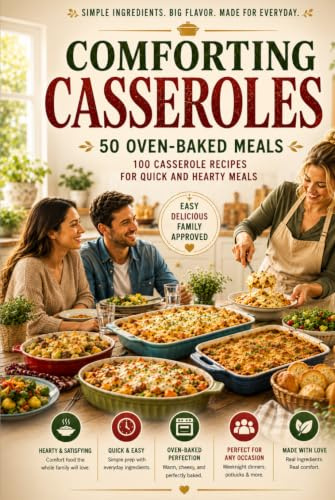 Comforting Casseroles: 100 Oven-Baked Meals: Discover 100 Comforting Casserole Recipes for Quick and Hearty Meals that bring warmth and satisfaction to your family dinner table every night