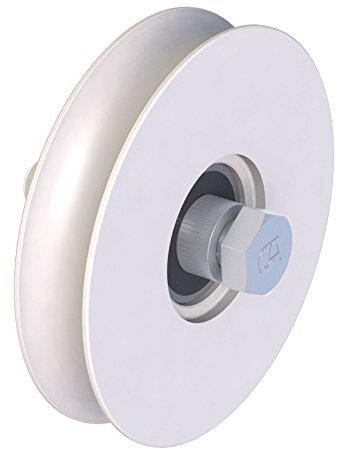 Roulette pour portail coulissant avec boulons de 80 mm de diamètre, rainure de 16 mm de diamètre.
