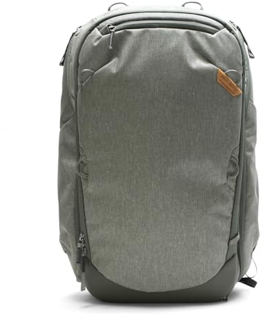 Peak Design Travel Backpack 45L, Sage, Expandable 35-45L Design, Rear & Top Access, Weatherproof Shell, Laptop Sleeve, Ideal for Travel, Everyday or Camera Carry, Versatile Backpack for Men and Women