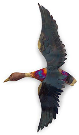 Tumia LAC Flying Duck – Wanddekoration aus recyceltem Metall – 24 cm – handgefertigt