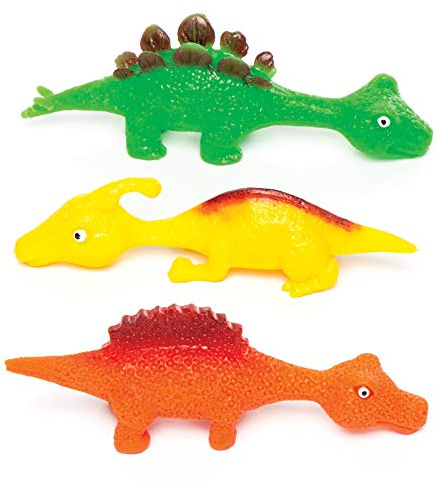 Baker Ross Fliegende Stretch-Dinosaurier (4 Stück) – perfekt als kleine Partyüberraschung oder als Geschenk für Kinder