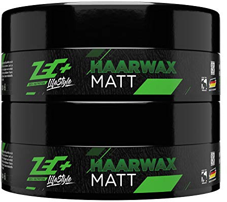 Zec+ Nutrition Lifestyle Haarwax – 2 Stück je 150 ml mattes Haarwachs für perfektes Haar-Styling, geschmeidige Haar Pomade für ultra starken Halt ohne zu verkleben, vegan & frei von Tierversuchen