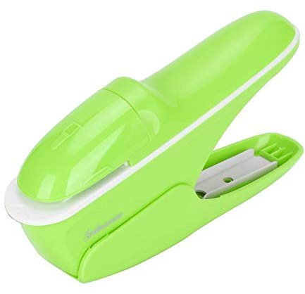 Booklet Stapler ABS No Staple Stapling Machine for Children Book Paper Staple-Free Stapler Tool 8 Sheet A4 Capacity (Green) Office Supplies