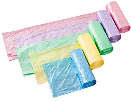 Bolsas de basura de color fuertes, bolsas de basura pequeñas, bolsas de basura de plástico sin perfume, ideales para baño, cocina, sala de estar, oficina, 5 rollos, 150 unidades