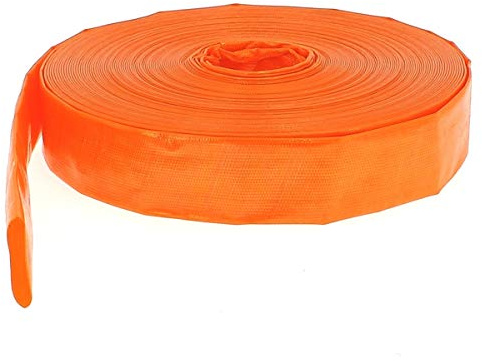 Tuyau de refoulement plat Ø 25 mm (1'') orange - Longueur 25 mètres