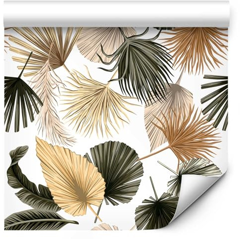murando Papier Peint intissé 10 m Décoration Murale Tableaux Muraux Tapisserie Photo Panneau décoratif Photo sur le mur Trompe l'oeil vert blanc beige b-B-0578-j-a