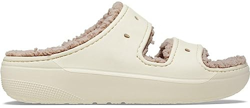 Crocs Classic Cozzzy Sandal Bone/Mushroom Size 7 UK Men/ 8 UK Women