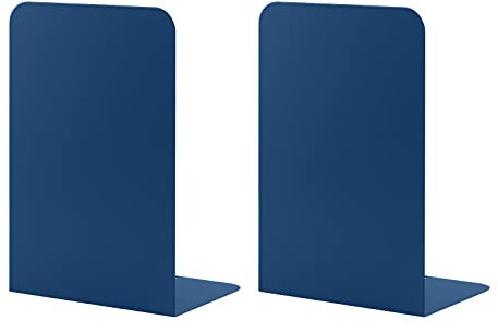 1 Paia Fermalibri per Mensole, MSDADA Reggilibri per Libreria, Porta Libri da Scrivania, Ferma Libri da Scaffale per Libreria, Ufficio, Casa, Biblioteca, Scuola, Studenti Regalo(Blu Scuro)