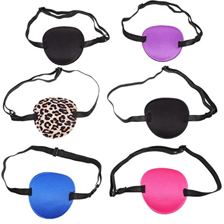 EXCEART Kinder Eye Patch Soft Astigmatism Mask 6Pcs Einstellbare Medizinische Augen Patch Amblyopia Lazy Augenflecken für Oder Rechte Augen Pirate Eye Patch Lazy Eye Patch
