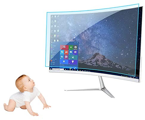 TV Screen Protector - 32-75 Inch Blue Light and Anti Glare Filter - Blocks Harmful Blue Light and Anti-UV - for LCD, LED, 4K OLED & QLED HDTV Flat and Curved Displays/Clear / 40 Inches 875x483mm