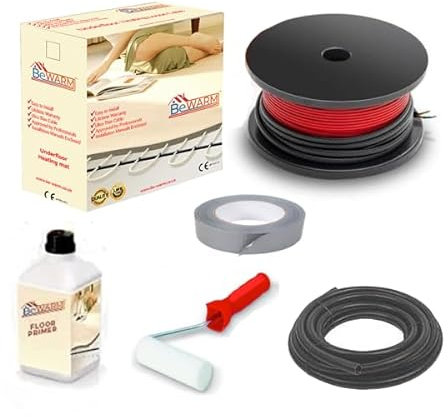 BeWarm Electric Underfloor Heating Cable Kit, 200w / m2 Loose Wire Cable Kit, 15.3m2