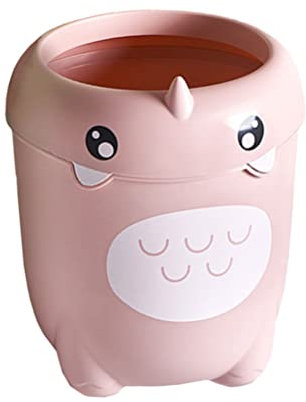 Healifty Mülleimer Mülleimer Badezimmer -Mülleimer Cartoon-Tier-Design Mülleimer für Badezimmer Küche Schlafzimmer Heimbüro Rosa Tisch Mülleimer Mülleimer Badezimmer