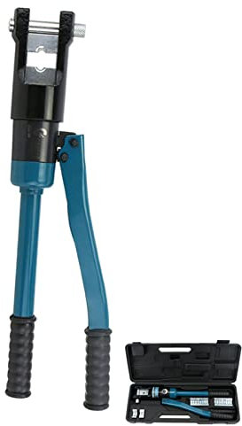 Crimpadora de cable hidráulica 8/12t Herramienta de prensado manual hidráulica con 10-300 mm² Dos moldes Herramienta de prensado de terminales de cobre y aluminio manual, Núcleo de bomba de aceite