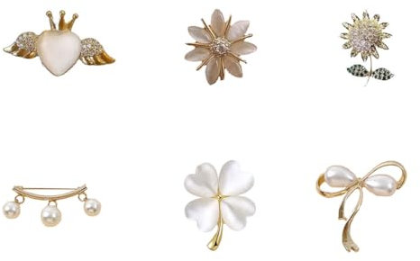 6 pièces Broche femme vetement broche fixe anti exposition épingle à nourrice vetement épingle à nourrice bijoux Épingles de sûreté