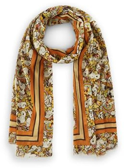 CODELLO Damen Peanuts™ Schal aus Organic Cotton im floralen Design