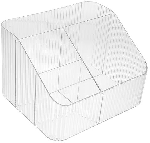 LABRIMP Acryl Großer Stauraum mit Fächern Aufbewahrungsbox Praktischer Tisch Organizer für Kosmetik und Schreibwaren für Wohnzimmer und Büro