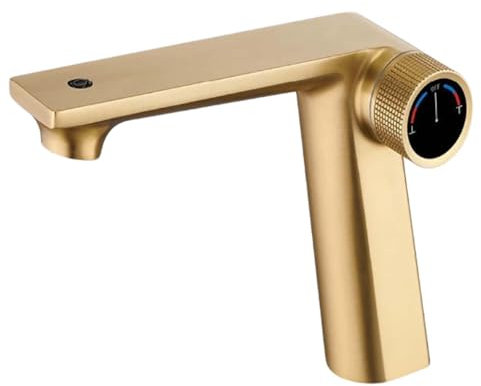 Wasserhahn Waschtischarmatur Aus Gebürstetem Gold Für Den Haushalt, Komplett Aus Kupfer, Mit Spray-Gesichtswaschhahn