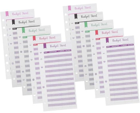 Tofficu 36blätter Budgetordner-einlagen Tragbares Budgetblatt Planer-einlagen Budgetordner Budgetplaner Tagesbudgetblatt Haushaltsbudgetpapier Budgetvorrat Tagesbudgetplaner