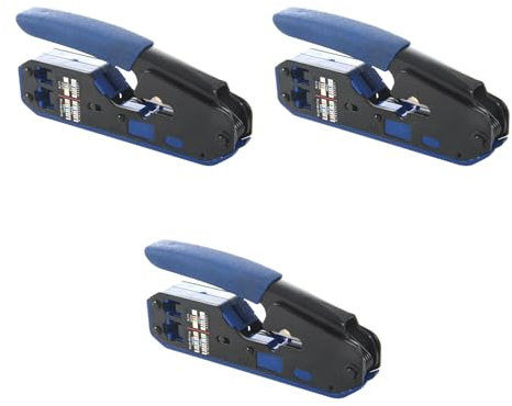KEALBAUS 3X Rj45 - Alicates de pelacables para Rj45 Cat6 Cat5E Cat5 Rj11 Rj12