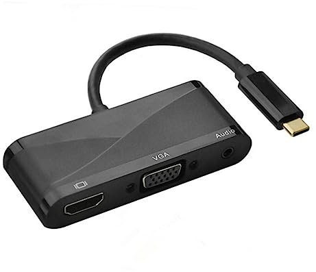 CAXUSD Usb c to Vga Cable Usb to Vga Adapter Easy to Carry Support Audio Output Compatible Notebook Pc