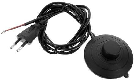 SEWOART Lampenkabel Mit Fußschalter Schwarze Power Cord Für Tischlampen Langlebig Und Benutzerfreundlich Lösung Für Ausschalten