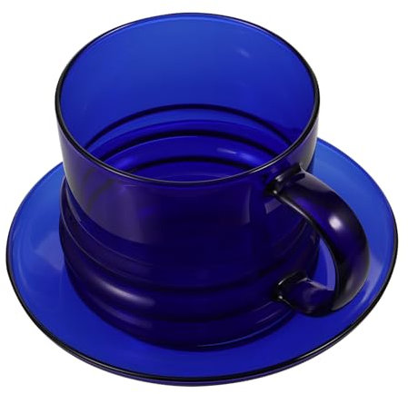 BRIGHTFUFU 1set Tazza Da Caffè Borosilicato Con Sottotazza Tazza Da Tè Trasparente Per Casa e Caffetteria