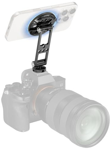 SMALLRIG Supporto magnetico per cellulare in metallo con slitta flash, adattatore girevole regolabile per iPhone, monitoraggio, treppiedi, stabilizzatori - 5156
