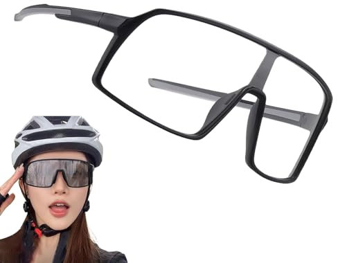 Generisch Photochrome Sicherheitsbrille - Sonnenbrille Sonne Leser | Multifokus -Lesebrille | Radsportbrille für Männer | Unisex -Schutzbrille | Klarer Übergangsfarbwinddicht für das Sportradfahren