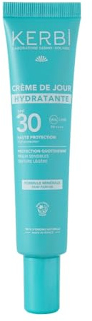 KERBI Crème de jour Hydratante SPF30 40g | Certifié COSMOS ORGANIC