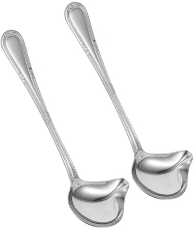 UTHCLO Cuillères à Sauce Acier Avec Bec Verseur Lot De Pour Sauces Et Condiments Outils De Cuisine Élégants Pour Décoration Plats