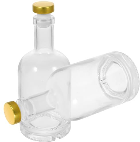 Gatuida Botella De Vodka y Licor De Vidrio Transparente De 750 Ml, Fondo Grueso Antideslizante, Apertura Ancha Para Fácil Vertido, Adecuado Para Bar y Hogar, Pack De 2 Unidades
