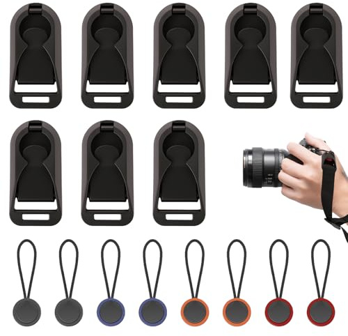 LuxStellar 8 Stück Schnellverschluss-Kameragurt-Kupplungen für DSLR-Kameras – Einfacher und sicherer Kameragurt-Schnellverschluss, kompatibel mit Kameras und Kameragurte