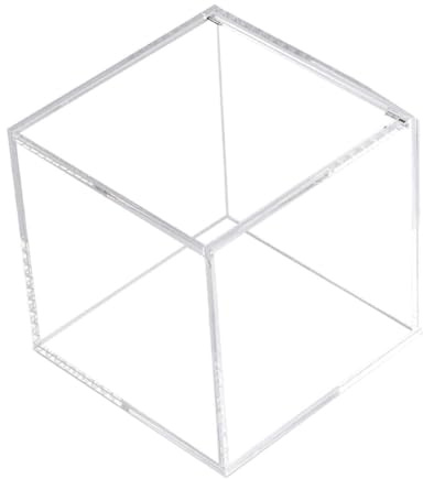SMASOLO Boîte de Rangement Acrylique Transparente 12X12 CM avec Couvercle Organisateur pour Dosettes de Café et Sachets de Thé Support de Rangement pour Bonbons et Petit Bureau