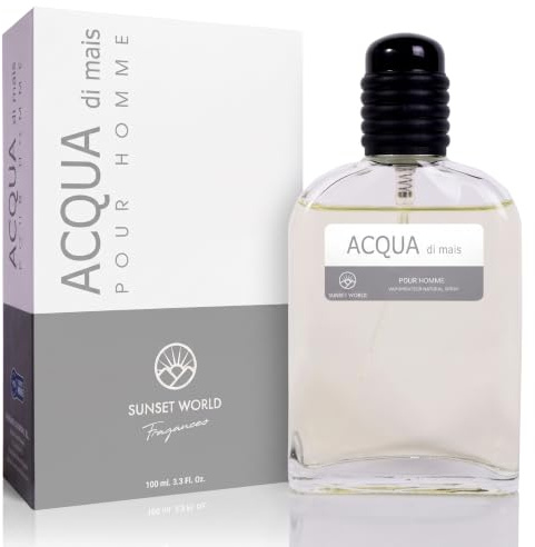 Acqua di Mais - Compatibile con Acqua Di Giò. Acqua di Colonia Intense 100 ml, Profumo ai Feromoni per Uomo, Profumi Equivalenti